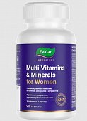 Купить мультивитамины и минералы для женщин эвалар, таблетки покрытые оболочкой, 90шт бад в Заволжье