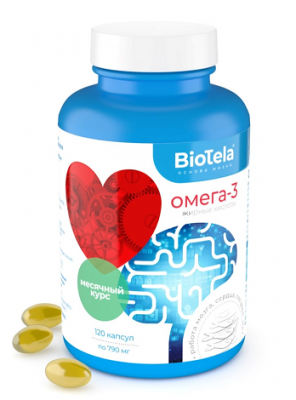 Купить biotela (биотела) омега-3 жирные кислоты, капсулы 120 шт бад в Заволжье