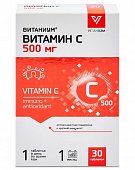 Купить витамин с 500мг витаниум, таблетки массой 1120мг, 30 шт бад в Заволжье
