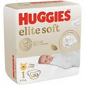 Купить huggies (хаггис) подгузники elitesoft 1, 3-5кг 20 шт в Заволжье
