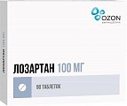 Купить лозартан, таблетки, покрытые пленочной оболочкой 100мг, 90 шт в Заволжье