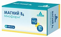 Купить магний в6-миофарм, таблетки 750мг, 60 шт бад в Заволжье