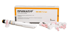 Купить примапур, раствор для подкожного введения 66мкг/1,5мл шприц-ручка 1шт + игла 10шт в Заволжье