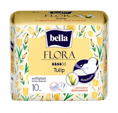 Купить bella (белла) прокладки flora с ароматом тюльпана 10 шт в Заволжье