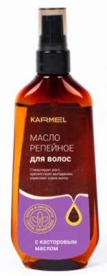 Купить karmel (кармель) масло для волос репейное с касторовым маслом, 100мл в Заволжье