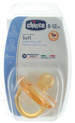 Купить chicco (чикко) пустышка латексная physio soft с 6 месяцев в Заволжье