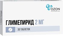 Купить глимепирид-озон, таблетки 2мг, 30 шт в Заволжье