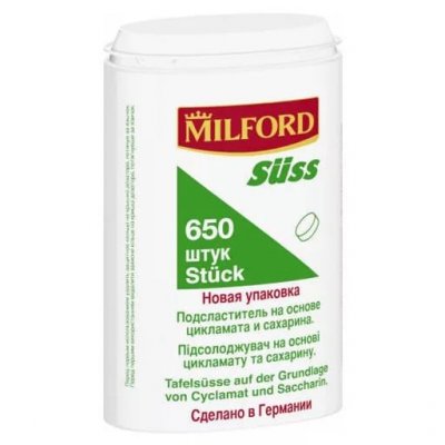 Купить milford (милфорд) заменитель сахара зюсс, таблетки, 650 шт в Заволжье