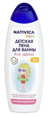 Купить nativica baby (нативика) детская пена для ванны для девочек 3+, 430мл в Заволжье