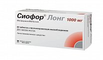 Купить сиофор лонг, таблетки с пролонгированным высвобождением 1000 мг, 60 шт в Заволжье