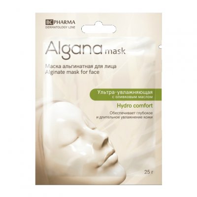 Купить альгана маск (alganamask) маска для лица альгинатная ультра-увлажняющая с оливковым маслом, 1 шт в Заволжье