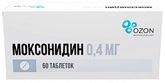 Купить моксонидин, таблетки, покрытые пленочной оболочкой 0,4мг, 60 шт в Заволжье