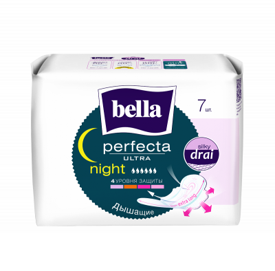 Купить bella (белла) прокладки perfecta ultra night silky dray 7 шт в Заволжье
