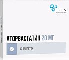 Купить аторвастатин, таблетки, покрытые пленочной оболочкой 20мг, 30 шт в Заволжье