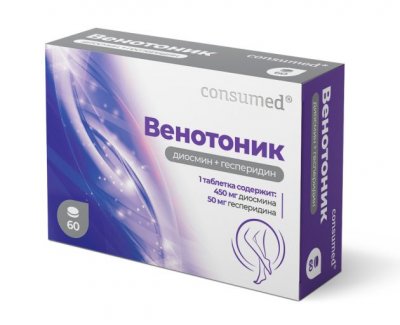 Купить венотоник (диосмин+гесперидин) консумед (consumed) 500мг, таблетки, 60 шт бад в Заволжье