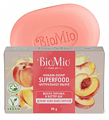 Купить biomio (биомио) bio-soap superfood мыло натуральное с маслом персика и баттером ши 90г в Заволжье