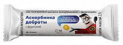 Купить vitateka (витатека) аскорбинка доброты кислота аскорбиновая с фруктозой, таблетки 2,9г 10шт бад в Заволжье