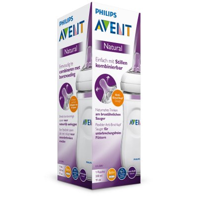 Купить avent (авент) бутылочка для кормления с 6 месяцев natural 330 мл 1 шт (scf036/17) в Заволжье