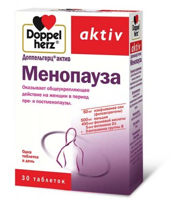Купить doppelherz (доппельгерц) актив менопауза, таблетки, 30 шт бад в Заволжье