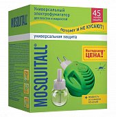Купить mosquitall (москитолл) универсальная защита фумигатор+жидкость 45ночей в Заволжье