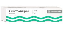 Купить синтомицин, линимент для наружного применения 10%, 25г в Заволжье