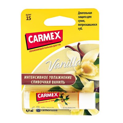 Купить кармекс (carmex) бальзам для губ ваниль, 4,25г spf15 в Заволжье