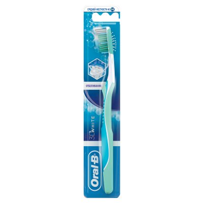Купить oral-b (орал-би) зубная щетка 3d white отбеливание средняя, 1 шт в Заволжье