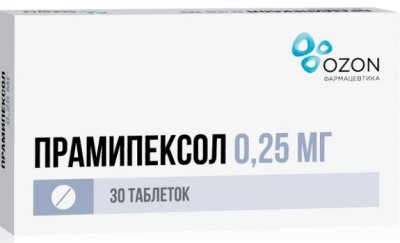 Купить прамипексол, таблетки 0,25мг, 30 шт в Заволжье