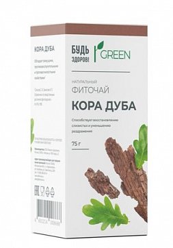 Дуб кора Будь здоров! Грин фиточай пачка 75г БАД