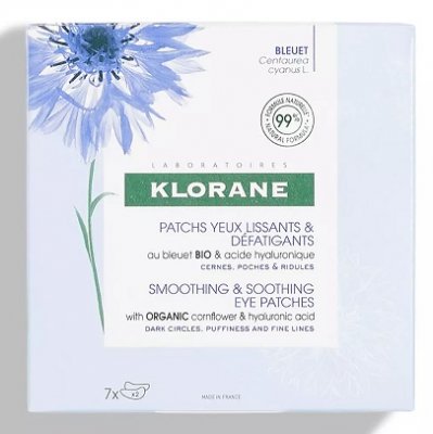 Купить klorane (клоран) пачти для контура глаз с органическим эстрактом василька и гиалуроновой кислотой, 7 пар в Заволжье