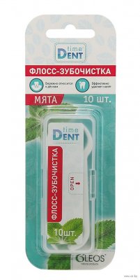 Купить таймдент (timedent) флосс-зубочистки мята 10 шт в Заволжье