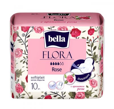 Купить bella (белла) прокладки flora с ароматом розы 10 шт в Заволжье