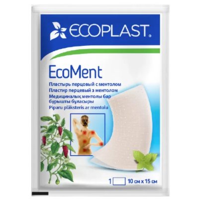 Купить ecoplast ecoment пластырь перцовый с ментолом 10 х 15см в Заволжье