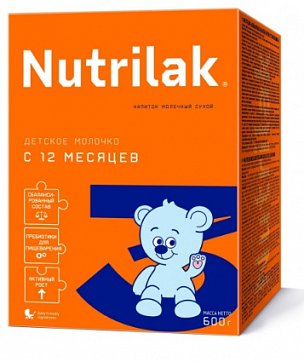 Нутрилак 3 (Nutrilak 3) молочко детское с 12 месяцев, 600г