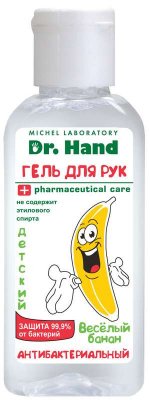 Купить доктор хэнд, гель д/рук антибакт. дет. веселый банан, 50мл (николь ооо, россия) в Заволжье