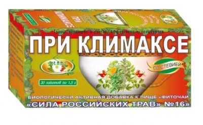 Купить фиточай сила российских трав №16 при климаксе, фильтр-пакеты 1,5г, 20 шт бад в Заволжье