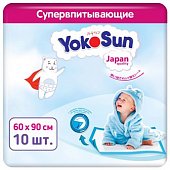 Купить yokosun (йокосан) пеленки впитывающие детские 60х90, 10 шт в Заволжье