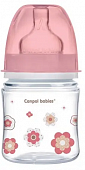 Купить canpol (канпол) бутылочка пластиковая easystart newborn антиколиковая с широким горлом с рождения, 120 мл розовая в Заволжье