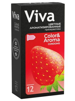 Купить viva (вива) презервативы ароматизированные цветные 12шт в Заволжье