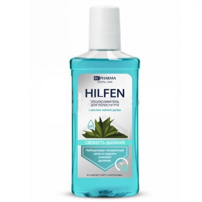 Купить хилфен (hilfen) ополаскиватель полости рта свежесть дыхания с маслом чайного дерева, 250мл в Заволжье
