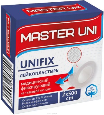 Купить пластырь master uni (мастер-юни) медицинский фиксирующий тканевая основа 2см х 5м в Заволжье