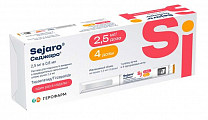 Купить седжаро, раствор для подкожного введения 2,5мг/доза шприц-ручка 2,4мл 1шт+ игла 4шт в Заволжье