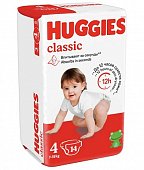 Купить huggies (хаггис) подгузники классик 4 7-18кг 14шт в Заволжье