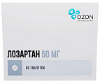 Купить лозартан, таблетки, покрытые пленочной оболочкой 50мг, 60 шт в Заволжье