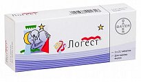 Купить логест, таблетки покрытые оболочкой 75мкг+20мкг, 63 шт в Заволжье