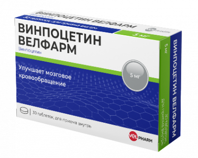 Купить винпоцетин-велфарм, таблетки 5мг, 50 шт в Заволжье