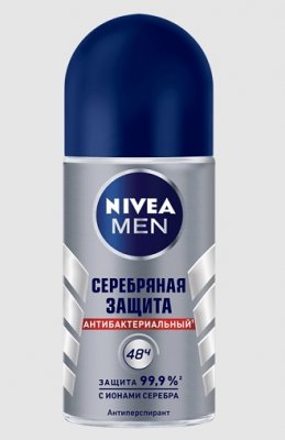 Купить nivea (нивея) для мужчин дезодорант шариковый серебряная защита, 50мл в Заволжье