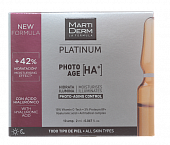 Купить martiderm (мартидерм) platinum сыворотка для лица коррекция фотостарения гиалуроновая кислота+, ампулы 2мл, 10 шт в Заволжье