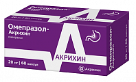 Купить омепразол-акрихин, капсулы кишечнорастворимые 20мг 60шт в Заволжье