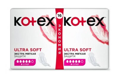 Купить kotex ultra soft (котекс) прокладки супер 16шт в Заволжье